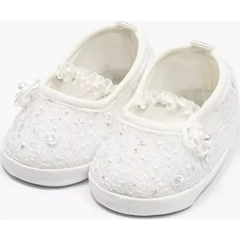 Capáčky Kojenecké krajkové balerínky NEW BABY, béžové, 12–18 měsíců