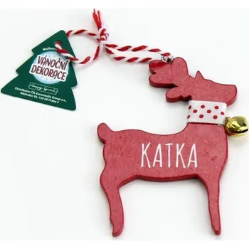 Vánoční dekorace Vánoční dekorace červený sob KATKA