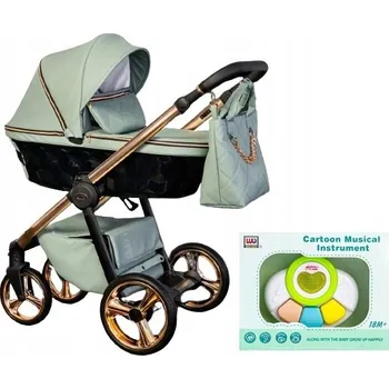 Kočárek Dětský Multifunkční Kočárek Adbor Destello 2v1 Kombinovaný Kočárek s Hlubokou Korbou a Sportovní Nástavbou, barva 03