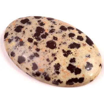 Přírodní kámen Kabošon Dalmatin Jaspis č.7413 (37x24x6mm)