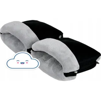 Rukávník Rukavice fleece černé /šedé1 zip