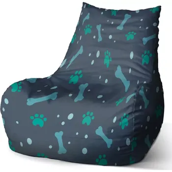 Sedací pytel Sablio Sedací vak Bean Kostičky - 100 x 90 x 45 cm