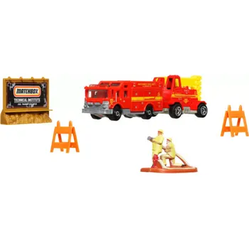 Dětské zboží Matchbox Adventure Pack MBX Fire Rescue – hasiči set s vozidly a doplňky