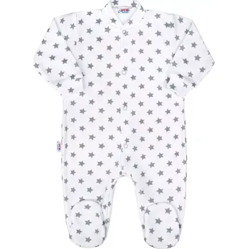 Kojenecký overall Dojčenský overal NEW BABY Classic II šedý s hvězdičkami