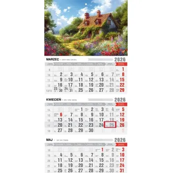 Kalendář Kalendarz 2026 trójdzielny z magnesem jednoplanszowy\nKTM