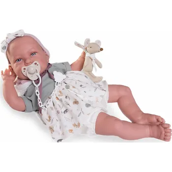 Panenka Panenka - novorozená Daniela s plyšovou myškou, 52 cm MUNECAS ANTONIO JUAN