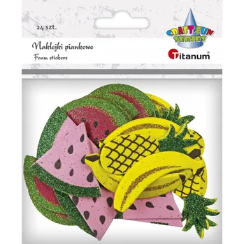 samolepka Samolepky samolepky Titanum s třpytkami, ovoce, 24 ks