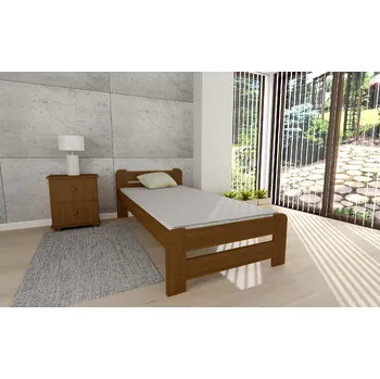 Postel Postel z masivu Union 80x200 cm dub + rošt ZDARMA