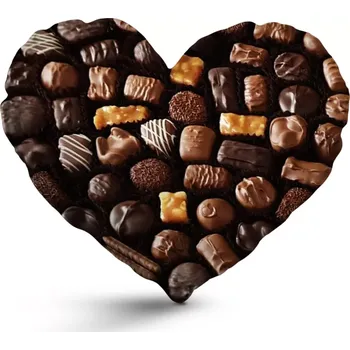 Polštář Sablio 3D polštář ve tvaru srdce: Bonboniéra