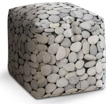 Taburet Sablio Taburet Cube Oblázky: 40x40x40 cm