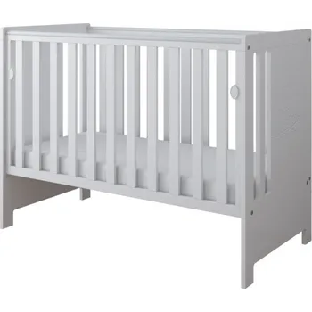 Dětská postýlka Postýlka 120/60 cm Birds se spouštěcí bočnicí - bílá