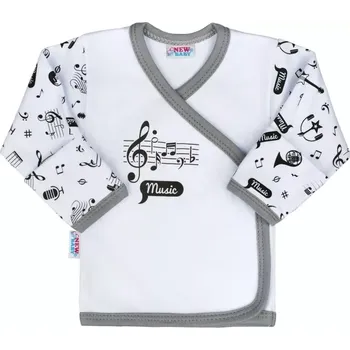 Kojenecká bavlněná košilka NEW BABY Music, vel. 56 (0–3 m)