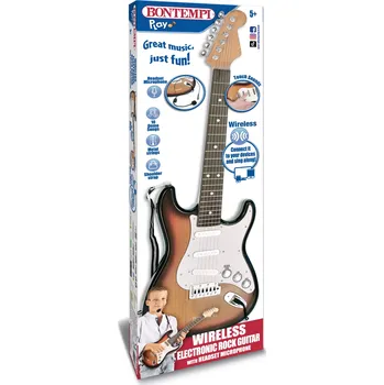 Hudební nástroj pro děti Bontempi Rock On Elektronická kytara s mikrofonem a popruhem 67 cm
