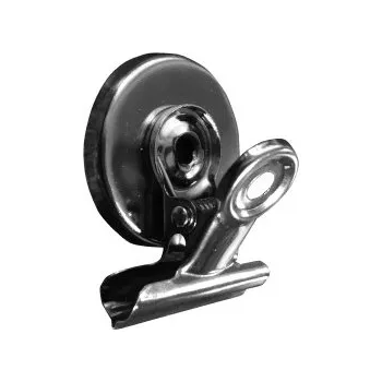 Dekorativní magnet Fackelmann Háčky magnetické s klipem stříbrné 2 ks