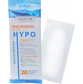 Přípravek na depilaci a epilaci Vosk pro depilaci těla, náplasti VELVETIC HYPO – hypoalergenní, bez zápachu