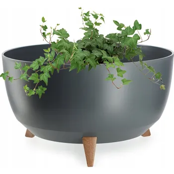 Šedý plast Květináč Kadax 47 cm x 47 x 26,6 cm