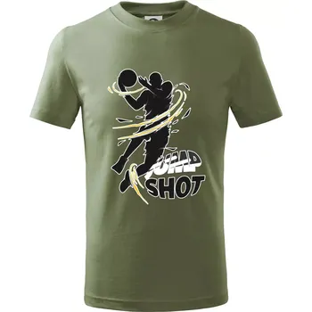 Basketball - jump shot - Tričko dětské bavlněné - 122 cm/6 let ( Khaki )