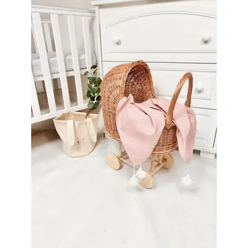 Dětská deka Deka vaflík 100/75 cm pudrově růžová