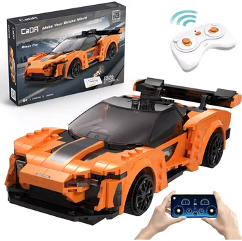 RC model auta Stavebnice CaDA RC sportovní auto BLAZE CAR, oranžové, Dual Mode, 295 dílků