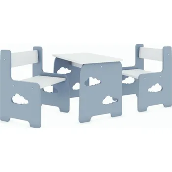 Dětský pokoj Stůl a dvě židle mráček šedý