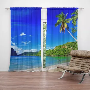 Závěs Sablio Závěs Pláž 2: 2ks 140x250cm