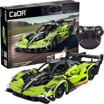 Stavebnice Stavebnice CaDA dálkově ovládaný závodní vůz Phantom Wing, zelený, 395 dílků