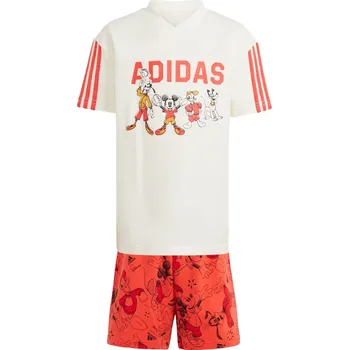 ADIDAS Souprava adidas x Disney Mickey Mouse Tee 5 LET BÍLÁ|VÍCEBAREVNÁ|ČERVENÁ