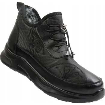 Dámská zimní obuv POTOCKI 25-16355 DÁMSKÉ ZATEPLENÉ KOTNÍKOVÉ BOTY KOTNÍKOVÉ BOTY ZIMNÍ TRAPERY černé 37