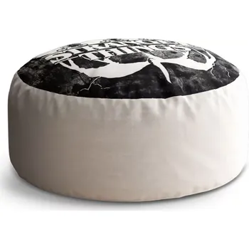 Taburet Sablio Taburet Circle Stranger Things White: 38x48 cm