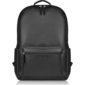 Městský batoh Paolo Peruzzi Unisex kožený pracovní batoh na notebook A4 Peruzzi; černá