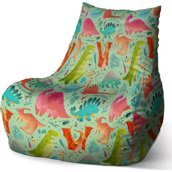 Sedací pytel Sablio Sedací vak Bean Dinosauři v trávě - 60 x 70 x 70 cm