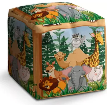 Taburet Sablio Taburet Cube Zoo: 40x40x40 cm