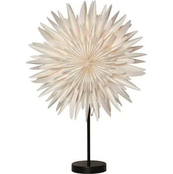 Vánoční dekorace STAR TRADING Winter hvězda na stojánku 60 cm bílá