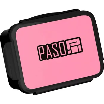 Svačinový box Paso svačinový box černo-růžový 650 ml