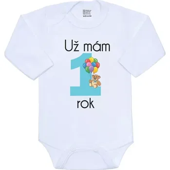 Dojčenské body New Baby Už mám 1 rok, modré