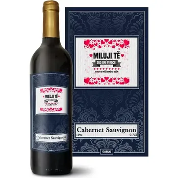 Víno Sablio Červené víno Miluji Tě 365 dní v roce: 0,75 l