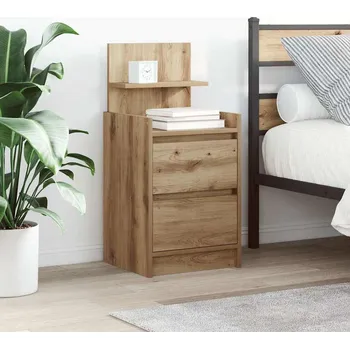 Noční stolek vidaXL Noční skříňky se 2 zásuvkami 2 ks Dub Artisan 38x34x80 cm