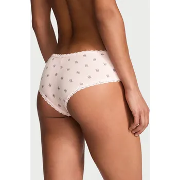 Kalhotky Victorias Secret růžové brazilské kalhotky Lace-waist Cheeky S