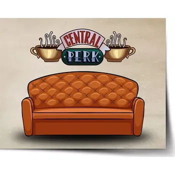 Plakát Sablio Plakát Seriál přátelé CENTRAL PERK Gauč - 60x40 cm