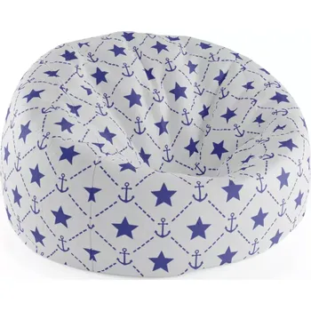 Sedací pytel Sablio Sedací vak Cocoon Hvězdy a kotvy - 115 x 75 x 45 cm