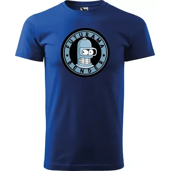 Pánské tričko Sablio Tričko s potiskem Futurama Bender - modré 2XL