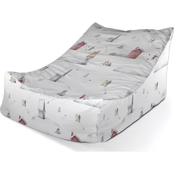 Sedací pytel Sablio Sedací vak Lounge Zimní radovánky - 120 x 100 x 80 cm