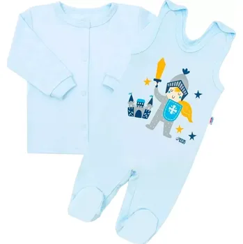 Kojenecká souprava Dvoudílná kojenecká bavlněná souprava NEW BABY Malý rytíř