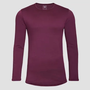 PÁNSKÉ TRIČKO DL. RUKÁV - CAMINO: Vínová XXL