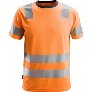 Pánské tričko Snickers Workwear | Reflexní tričko AllroundWork tř. 2 oranžové - Oranžová / L / L / oranžová