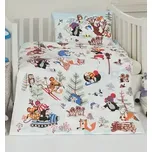 Matějovský povlečení bavlna do postýlky Krtek a zima 100x135, 40x60 cm