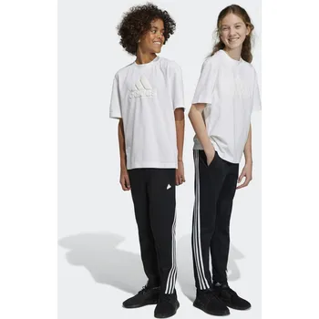 ADIDAS Dětské kalhoty Future Icons 3-Stripes Ankle-Length 140cm BÍLÁ|ČERNÁ
