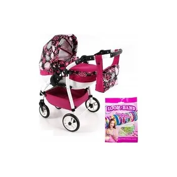 Kočárek pro panenku Kočárek pro panenky ADBOR LILY SPORT + Sada gumiček LOOM BAND Ls-19