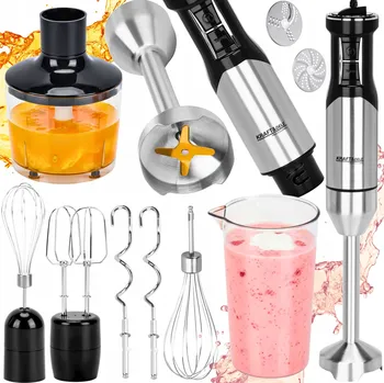 TYČOVÝ MIXÉR VÍCEÚČELOVÝ 1500W TITANOVÁ ČEPEL FUNKCE TURBO