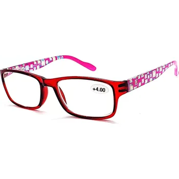 Brýle na čtení IDENTITY Dioptrické brýle MC2290 +3,50 red flex